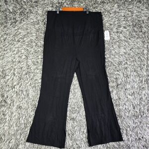 Time and Tru Maternity Flare Leggings Black Soot XXL 20 Ankle Length NEW